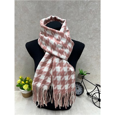 Палантин в клетку из кашемира, мультицвет