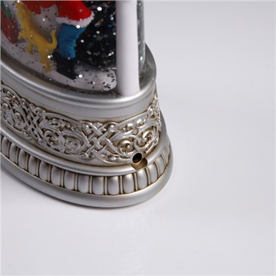 Светодиодная фигура «Свеча со снеговиком» 13.8×30×8.4 см, пластик, батарейки ААх3 (не в комплекте), USB, свечение тёплое белое