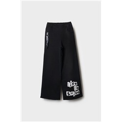 Брюки текстильные джинсовые для девочек PLAYTODAY, 1240611