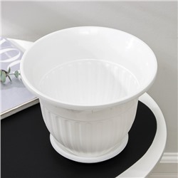 Горшок для цветов с поддоном «Лозанна», 3 л, пластиковый, белый