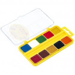 Краски акварельные медовые 10цв АМККМ10Е без кисти пласт.уп Каляка-Маляка