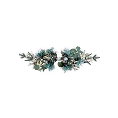 Декор настенный «Снежноягодник», 72×20 см, 18 LED, от батареек CR2032×2, свечение тёплое белое