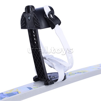 Лыжи подростковые "Ski Race" 150/110 см, унив.крепление, с палками стеклопластик серые.