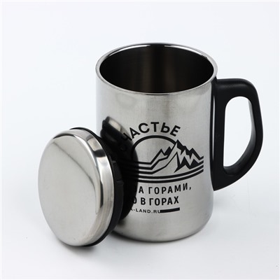 Термокружка «Счастье в горах», 350 мл, сохраняет тепло 2 ч