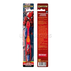 Зубная щетка фигурная для детей "Супергерои" красная MASTER DENT