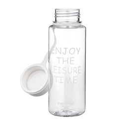 УЦЕНКА Бутылка для воды, 800 мл, 22×10.5 см, с ситом, белая