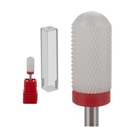 Nail Art Фреза керамическая цилиндр, красный 13275