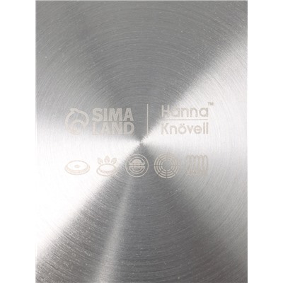 Сковорода 3Ply Hanna Knövell, d=24 см, h=5 см, толщина 2.2 мм, индукция, антипригарное покрытие, нержавеющая сталь
