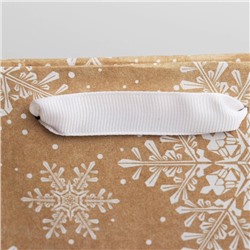 Пакет подарочный новогодний крафтовый «С Новым годом», MS 18×23×10 см