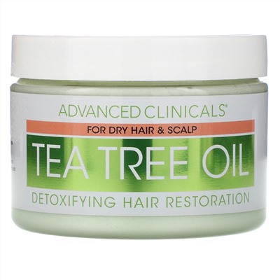Advanced Clinicals, Tea Tree Oil, Detoxifying Hair Mask, 12 oz (340 g)