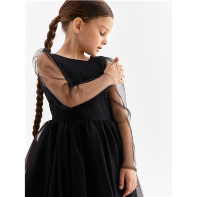 Платье нарядное для девочки MINAKU: PartyDress, рост 104-110 см, чёрное