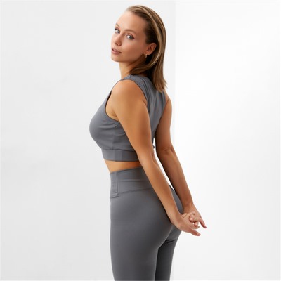 Топ спортивный женский MINAKU, графит, размер 48