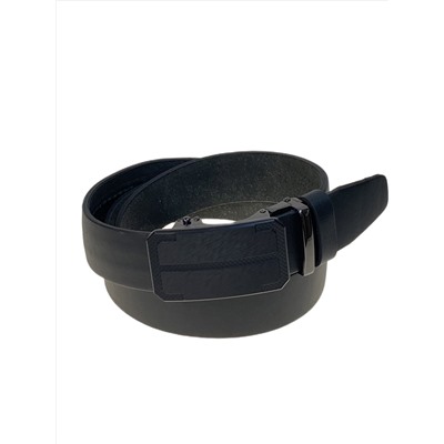 Ремень мужской из натуральной кожи, цвет черный