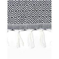 Плед с кисточками «Этель» East, 100×180 см, тёмно-серый