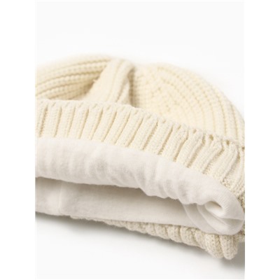 Шапка детская «Крошка Я», размер 46-48 см, молочная