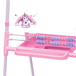 Мольберт «Доска знаний» двусторонний (с единорогом розовый)