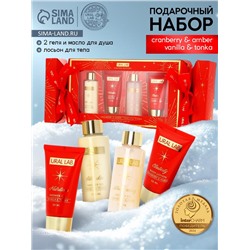 Новогодний подарочный набор косметики: гель для душа 2 шт., масло для душа, лосьон, URAL LAB