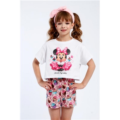 Пижама для девочки Минни арт. ПД-019-078 (Белый)