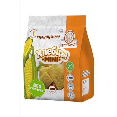 Завтрак сухой "Хлебцы хрустящие кукурузные МИНИ" 100г ЭКОПРОДУКТЫ, 1193726