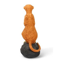 Садовая фигура из полистоуна «Большой сурикат на камне», 60×24×22 см