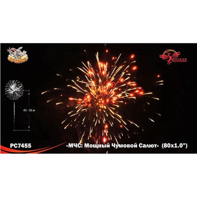 Фейерверк РС7455 МЧС: Мощный чумовой салют (1" х 80)