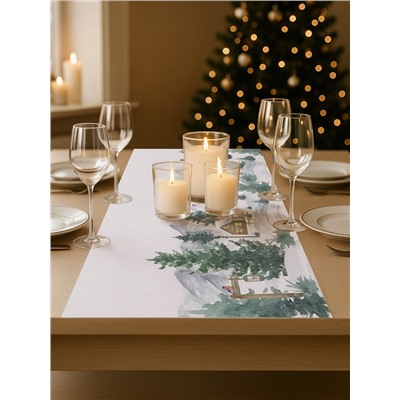 Дорожка новогодняя на стол «Этель» Forest animals 30×70 ± 5 см, 100% хл, саржа 190 г/м²