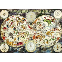 Пазлы 1000 "Небесная планисфера. 1680"