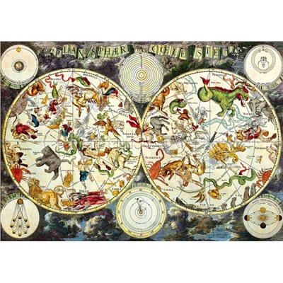Пазлы 1000 "Небесная планисфера. 1680"