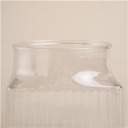 Банка для сыпучих продуктов SL Home «Афины», 1 л, 11×11.5 см, с деревянной крышкой. стекло, прозрачная