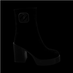 Ботинки из натуральной кожи на меху РА 20-2 черные