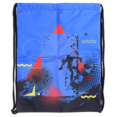 Мешок для обуви "Граффити сёрф" 1 отделение, 330х420мм, петля для подвеса, полиэстер, 210 ден