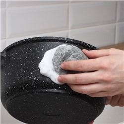 Губки для посуды Доляна, 10 шт., с мылом, ультратонкое металлическое волокно, овальные