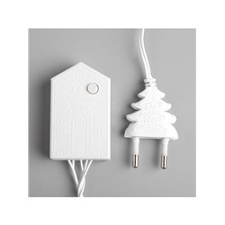 Гирлянда «Нить» 5 м, IP20, белая нить, 50 LED, 8 режимов, 220 В, свечение синее