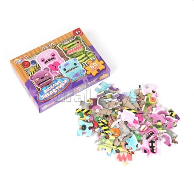 Пазлы 60 "Веселые зубастики" 190х141х35 мм