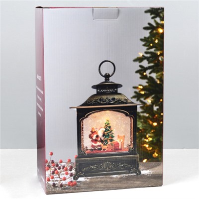 Светильник настольный новогодний 18х8х30 см Дед мороз музыкальный / NG206-1 /уп 8/АКЦИЯ