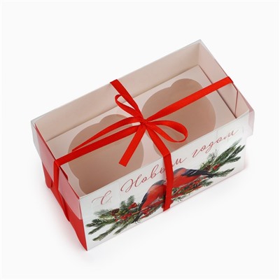 Коробка для капкейка «С Новым годом», 16×8×10 см