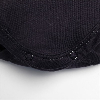 Боди детское «Крошка Я» BASIC LINE, рост 62-68 см, тёмно-серое