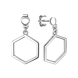Серьги из серебра без вставки, Л-10072