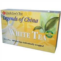 Uncle Lee's Tea, Легенды Китая, белый чай, 100 пакетиков, 5,29 унции (150 г)