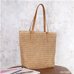 Сумка плетеная 40x33x27 / DW-13 /уп 50/коричневая