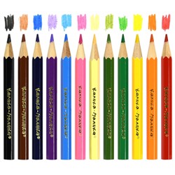 Карандаши 12цв  КККМ12 КОРОТКИЕ Каляка-Маляка