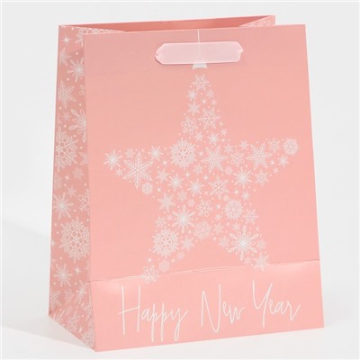 Пакет подарочный новогодний ламинированный «Сладкого Нового Года», MS 18×23×10 см