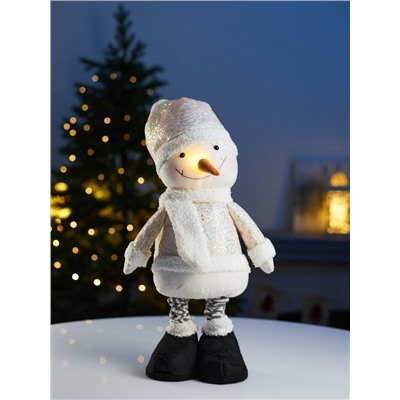 Фигура текстиль «Снеговик» 55-84 см, телескопические ножки, 1 LED, от батареек LR1130×3, свечение тёплое белое