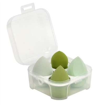 Kristaller Набор спонжей для макияжа микс форм / KG-015, зеленый, 4 шт. 18454