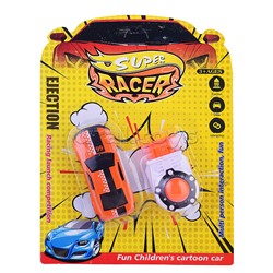 Машина "Супер Гонка" с запуск.устройством, на листе, микс 12 видов