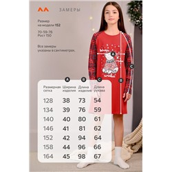 Новогодняя сорочка для девочки из хлопка Happyfox