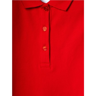 Джемпер трикотажный с воротником поло для девочек