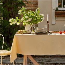 Скатерть «Этель» Home, 146×220 см, цвет молочный, 100% хлопок, саржа 250 г/м²