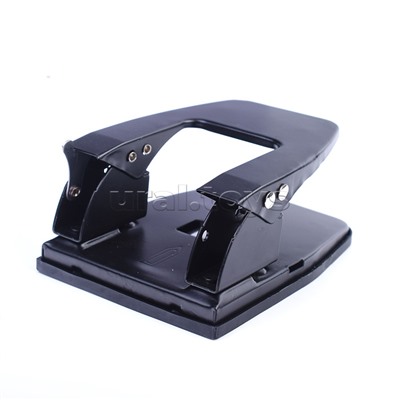 Дырокол "Attomex" (30 листов) металлический с линейкой, в картонной коробке, черный