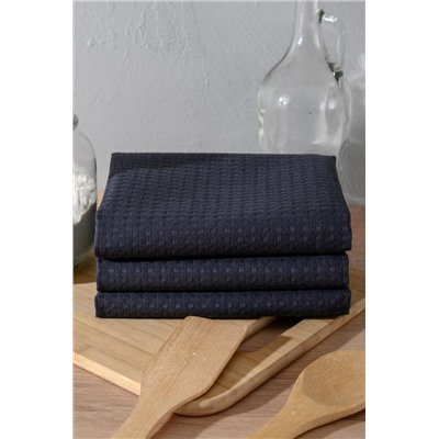 Набор вафельных полотенец в подарочной упаковке (Графит)